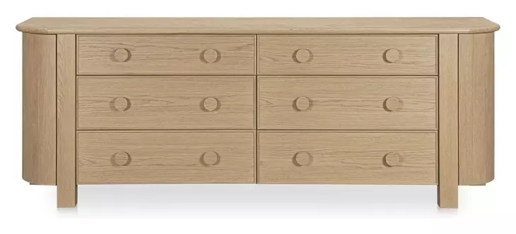Loren Natural 6 Drawer Dresser