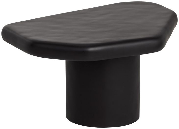 Detti Black Free Form Small Concrete Top Outdoor Cocktail Table