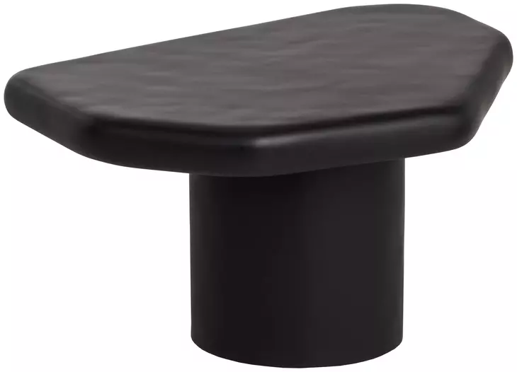 Della Black Free Form Small Concrete Top Outdoor Cocktail Table