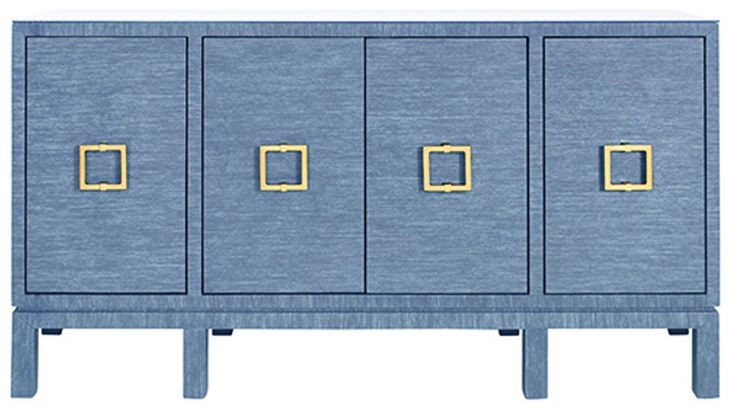 Effie Blue and Gold 4 Door Buffet