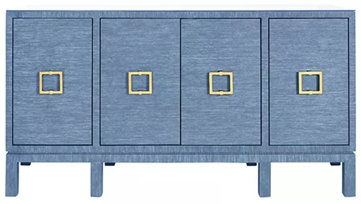 Effie Blue and Gold 4 Door Buffet