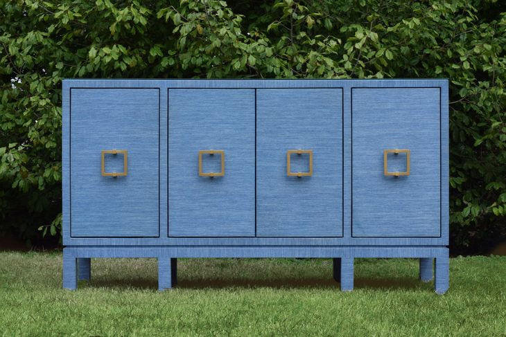 Effie Blue and Gold 4 Door Buffet