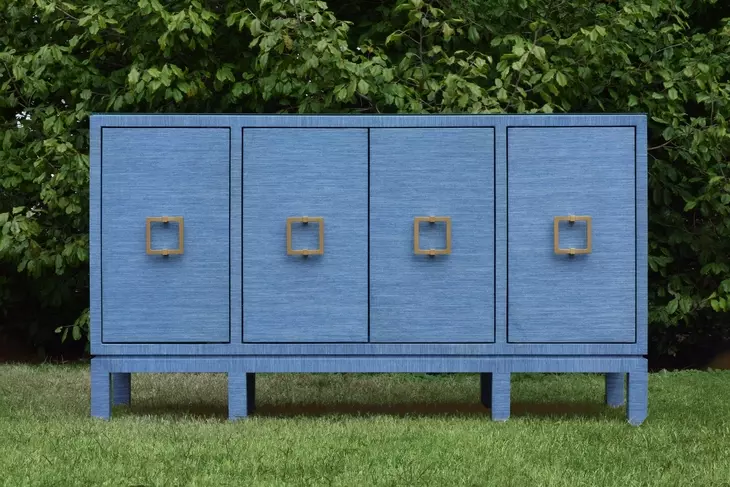 Effie Blue and Gold 4 Door Buffet