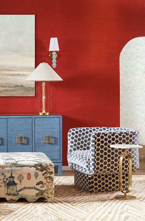 Maura Gold and White Round Marble Top Side Table