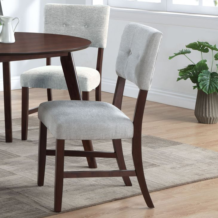 Tioga Gray Upholstered Dining Chair Set of 2