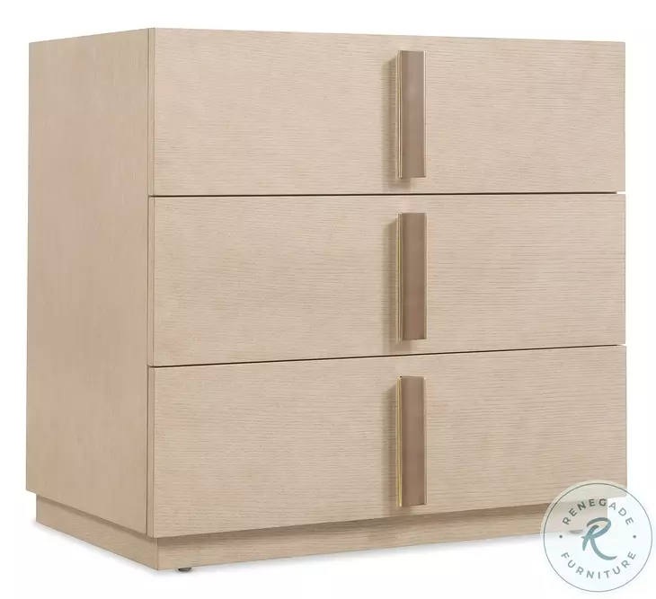 Westwood Polished Limestone 3 Drawer Plinth Base Nightstand