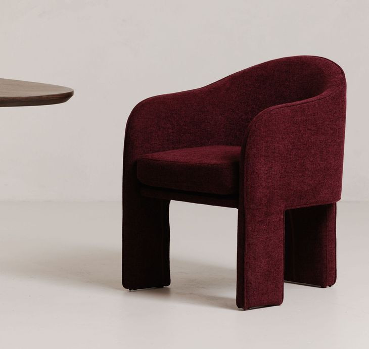 Clara Plum Performance Fabric Upholstered Dining Chair