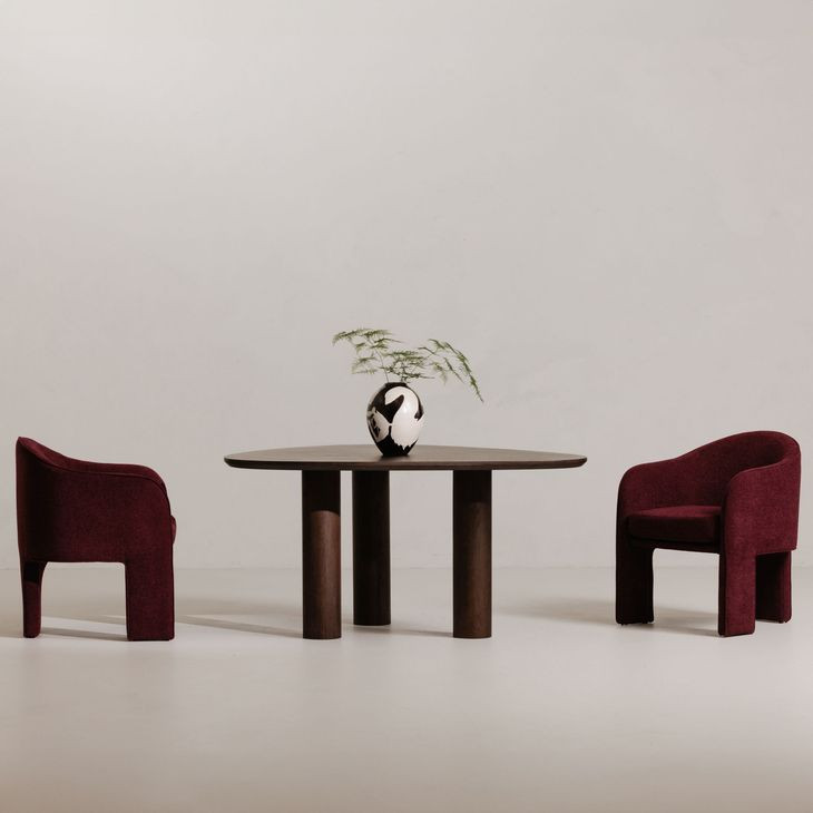 Clara Plum Performance Fabric Upholstered Dining Chair
