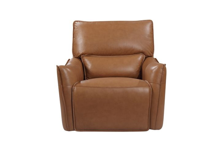 Portland Desert Leather Glider Power Recliner with Power Headrest and USB Charging