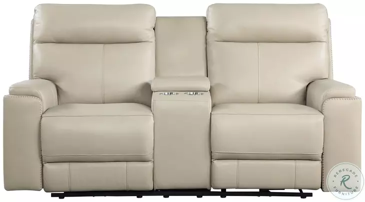 Bryant Taupe Leather Power Reclining Living Room Set