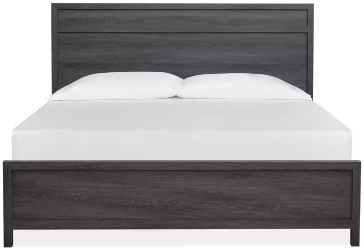 Meadowrise Raisin Black King Panel Bed
