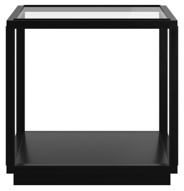 Glaze Onyx Square Glass Top End Table