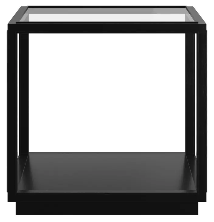 Glaze Onyx Square Glass Top End Table