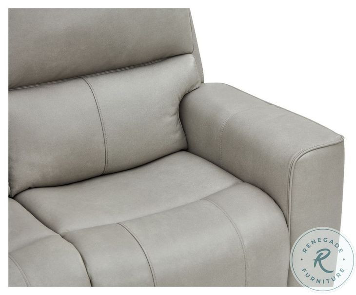 Laredo Cement Leather Power Reclining Sofa with Power Headrest