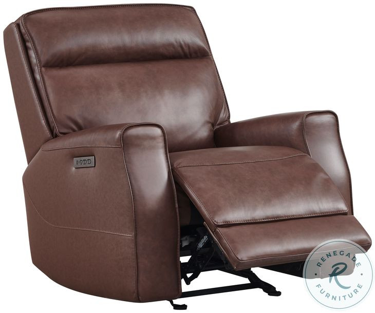 Sydney Brown Heritage Leather Power Reclining Living Room Set with Power Headrest
