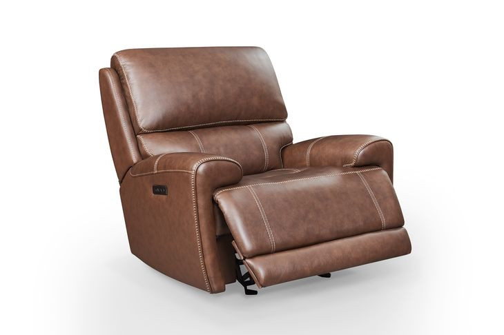 Highland Brown Coffee Leather Zero Gravity Glider Power Recliner with Power Headrest and USB Charging