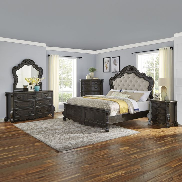 Rhapsody Brown 7 Drawer Dresser and Mirror