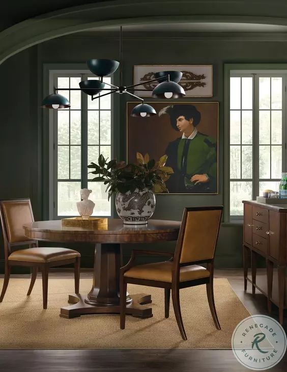 Auburn Grove Dark Blonde Leather Side Chair Set of 2