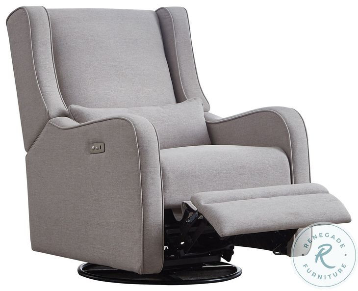 Elsa Pearl River Power Glider Recliner with USB Port