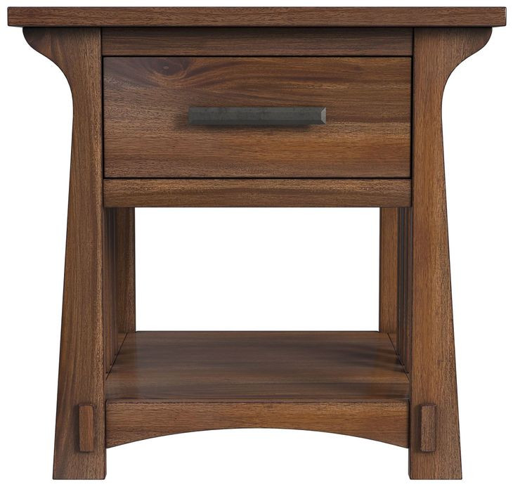 Eldora Saddle Brown Square End Table