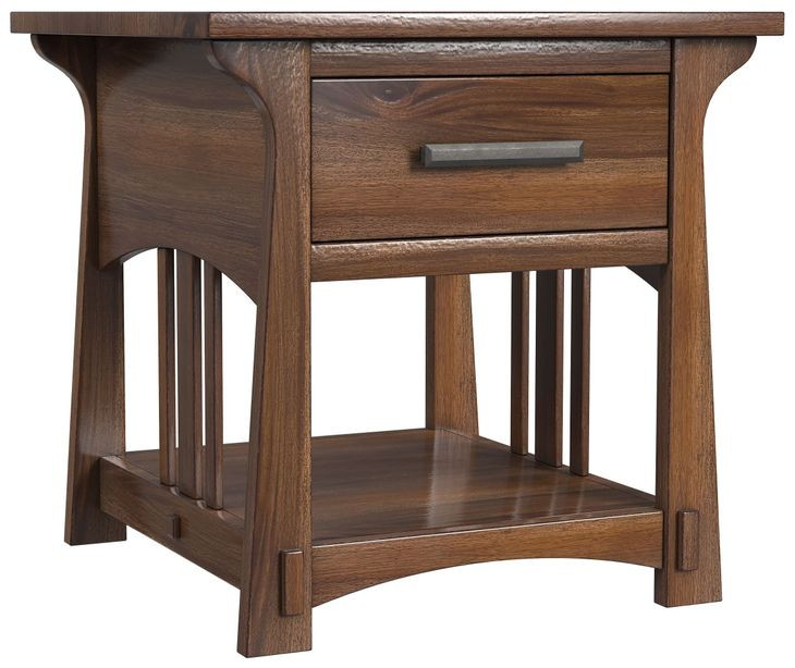 Eldora Saddle Brown Square End Table