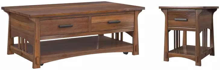 Eldora Saddle Brown Occassional Table Set