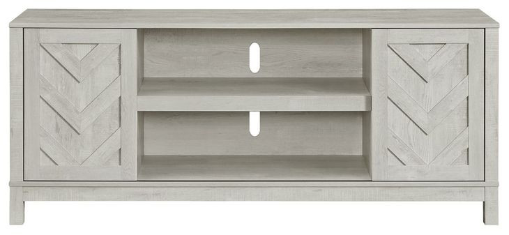 Holmes White 70" TV Stand With Sliding Door