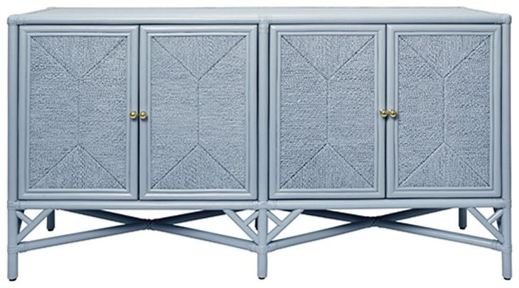 Eleanor Painted Light Blue 4 Door Cabinet