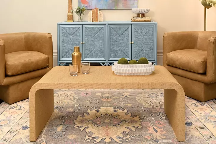 Eleanor Painted Light Blue 4 Door Cabinet