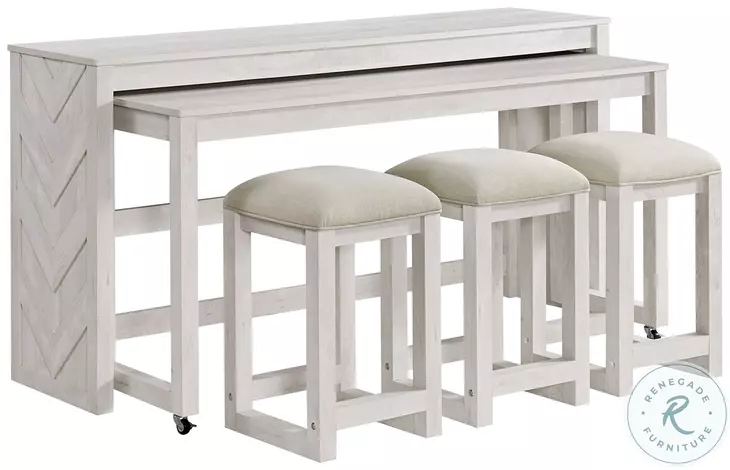 Holmes White Bar Table Set