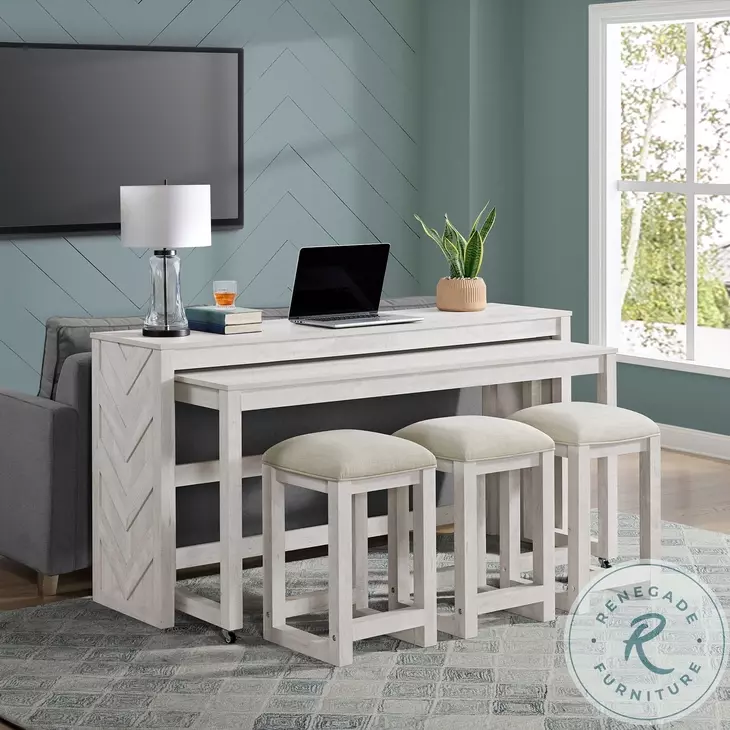 Holmes White Bar Table Set