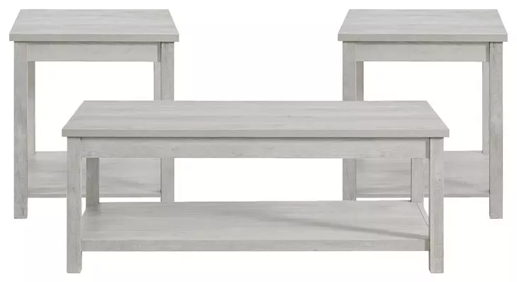 Holmes White 3 Piece Occasional Table Set