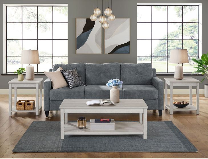 Holmes White 3 Piece Occasional Table Set