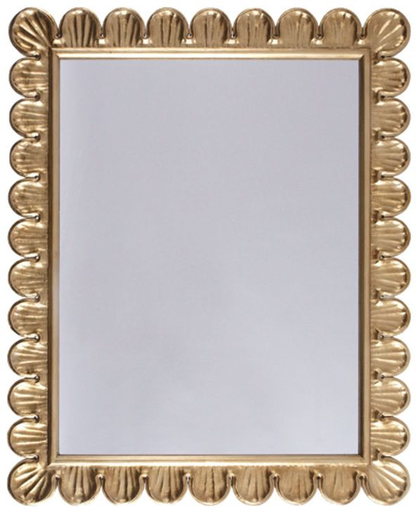 Eliza Gold Leaf Rectangular Wall Mirror
