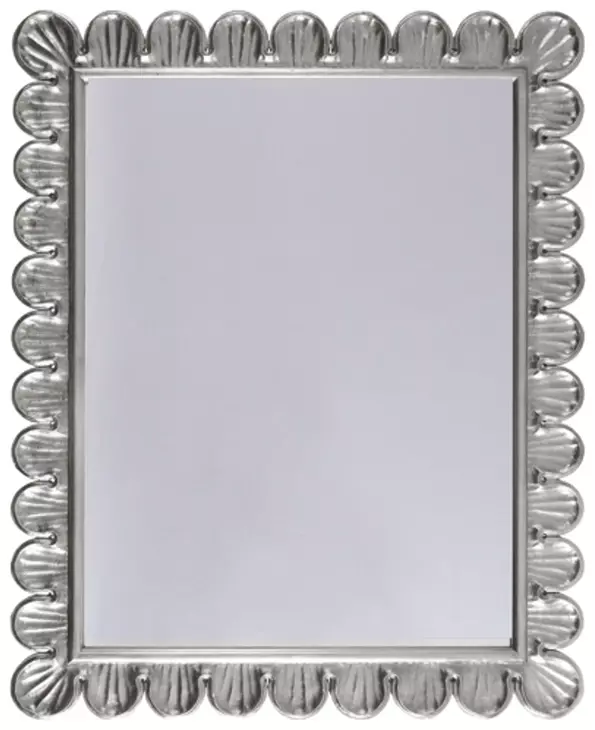 Eliza Silver Leaf Rectangular Wall Mirror