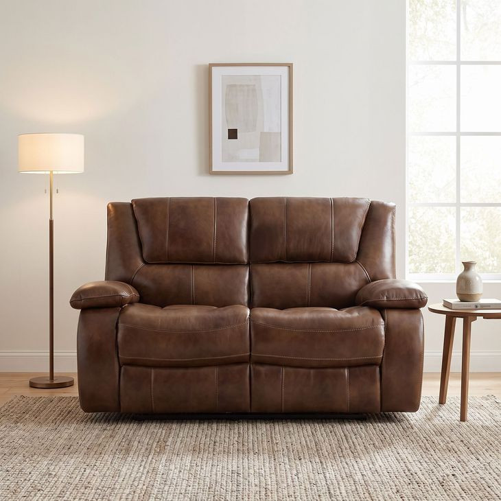 Ellicott Brown Double Reclining Loveseat