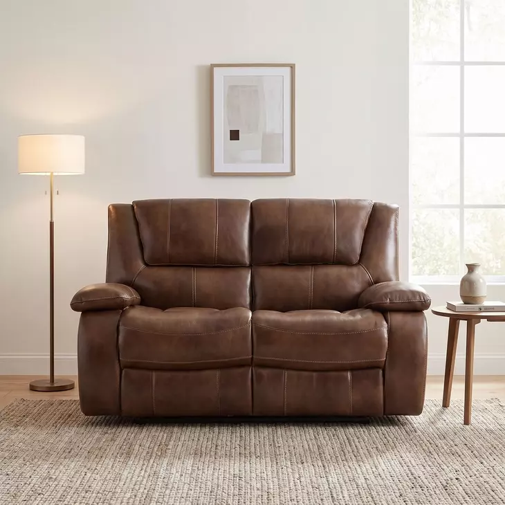 Ellicott Brown Double 64" Reclining Loveseat