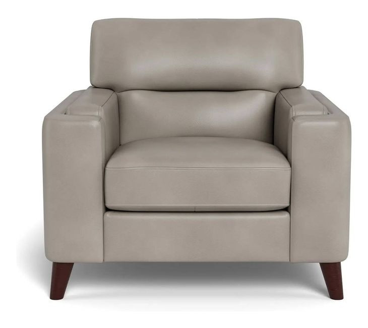 Elwyn Stone Leather Upholstered Accent Chair