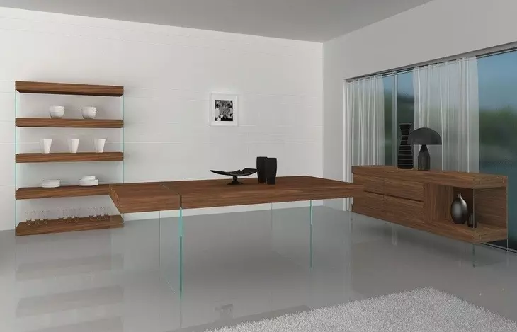 Elm Walnut 78" Rectangular Dining Table