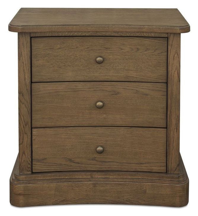 Clarence Warm Brown 3 Drawer Nightstand