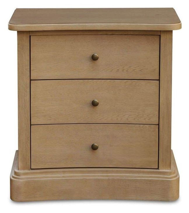 Clarence Natural 3 Drawer Nightstand