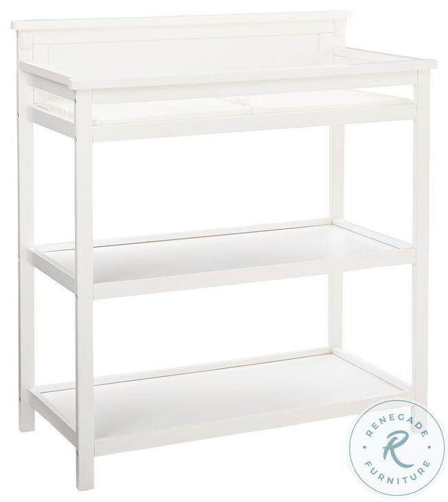 Emery White Changer Shelves with Pad
