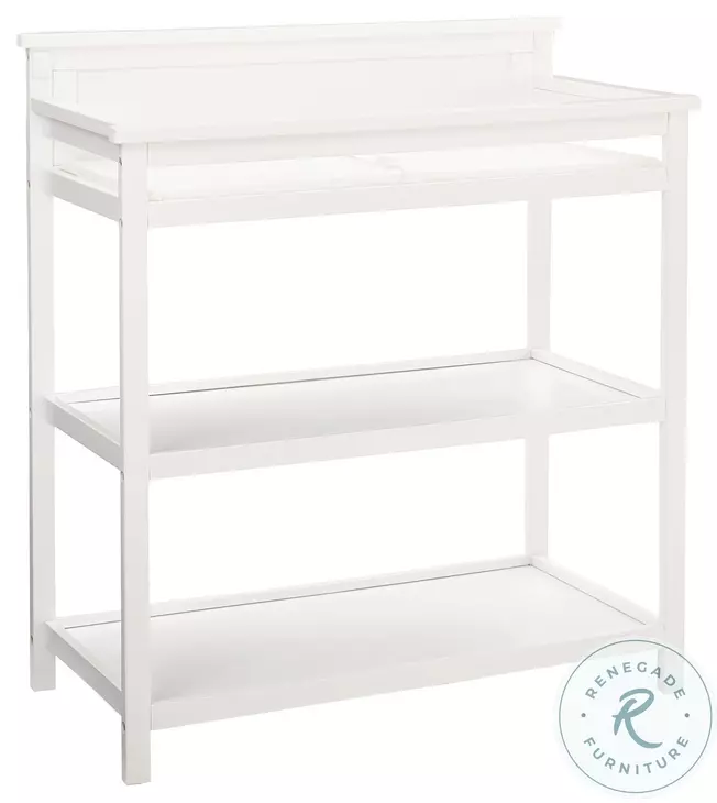 Emery White Changer Shelves with Pad
