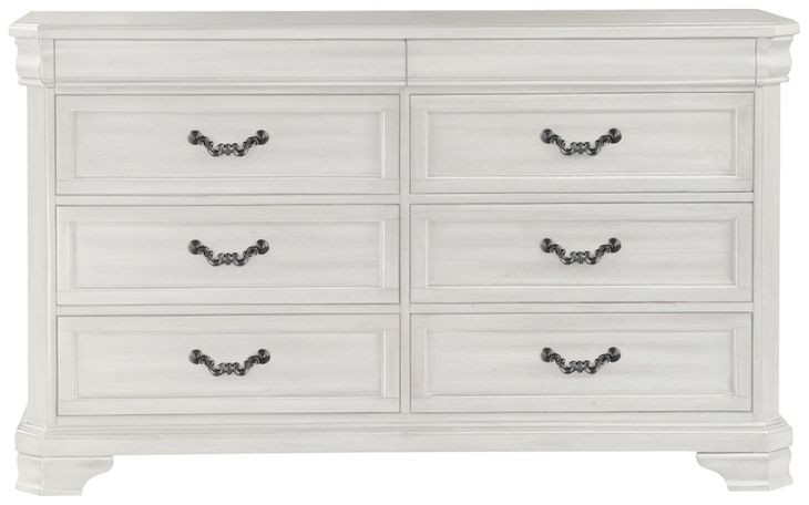 Lyndhurst Vintage White 8 Drawer Dresser
