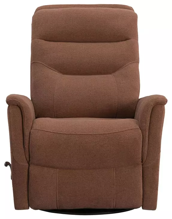 Dualis Snazzy Terracotta Manual Swivel Glider Recliner