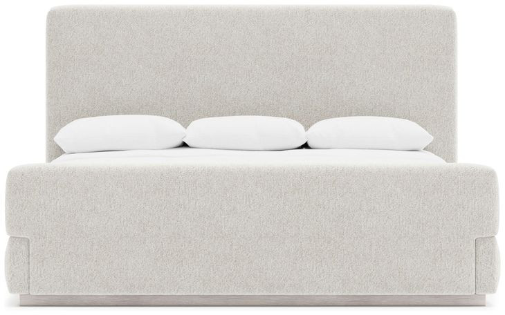 Tempo Beige Upholstered King Panel Bed