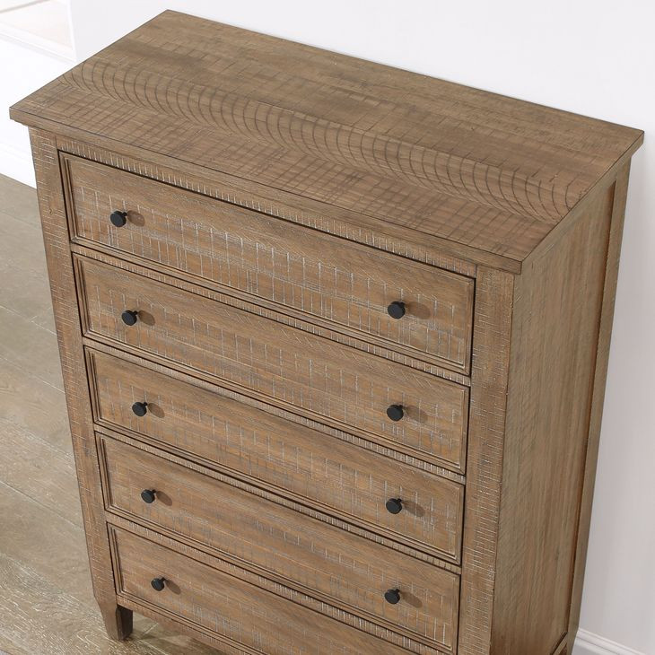 Riverdale Brown Metal 5 Drawer Chest