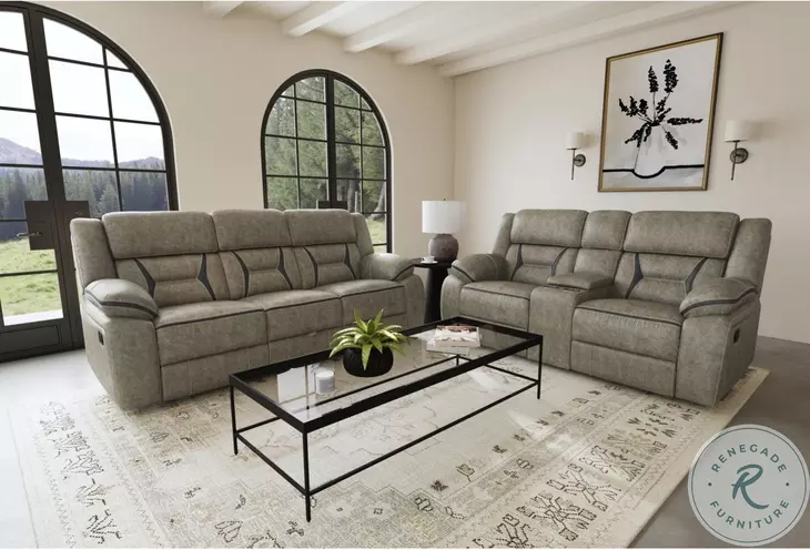 Kaoru Grey Reclining Living Room Set