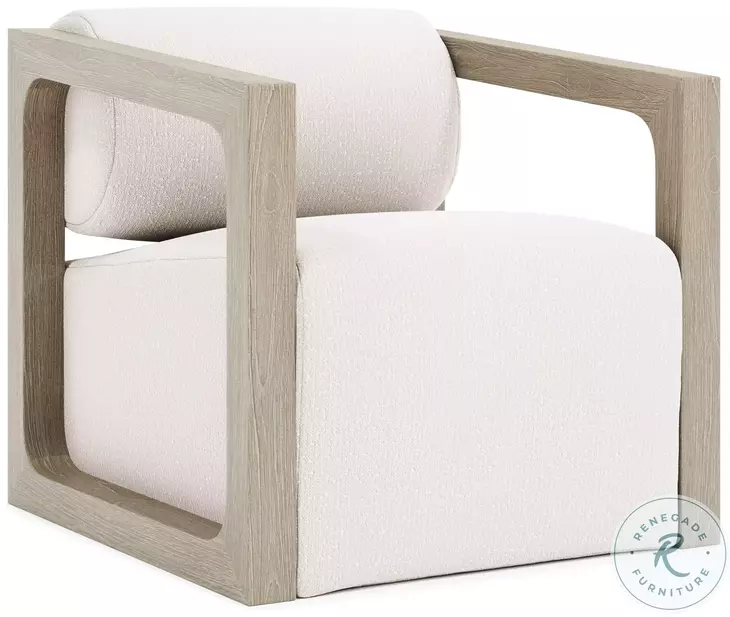 Leilani Sea Oat And Cream Outdoor Swivel Chair