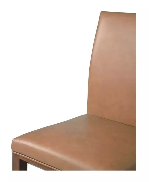 Frankie Tan Leather Upholstered Dining Chair Set of 2